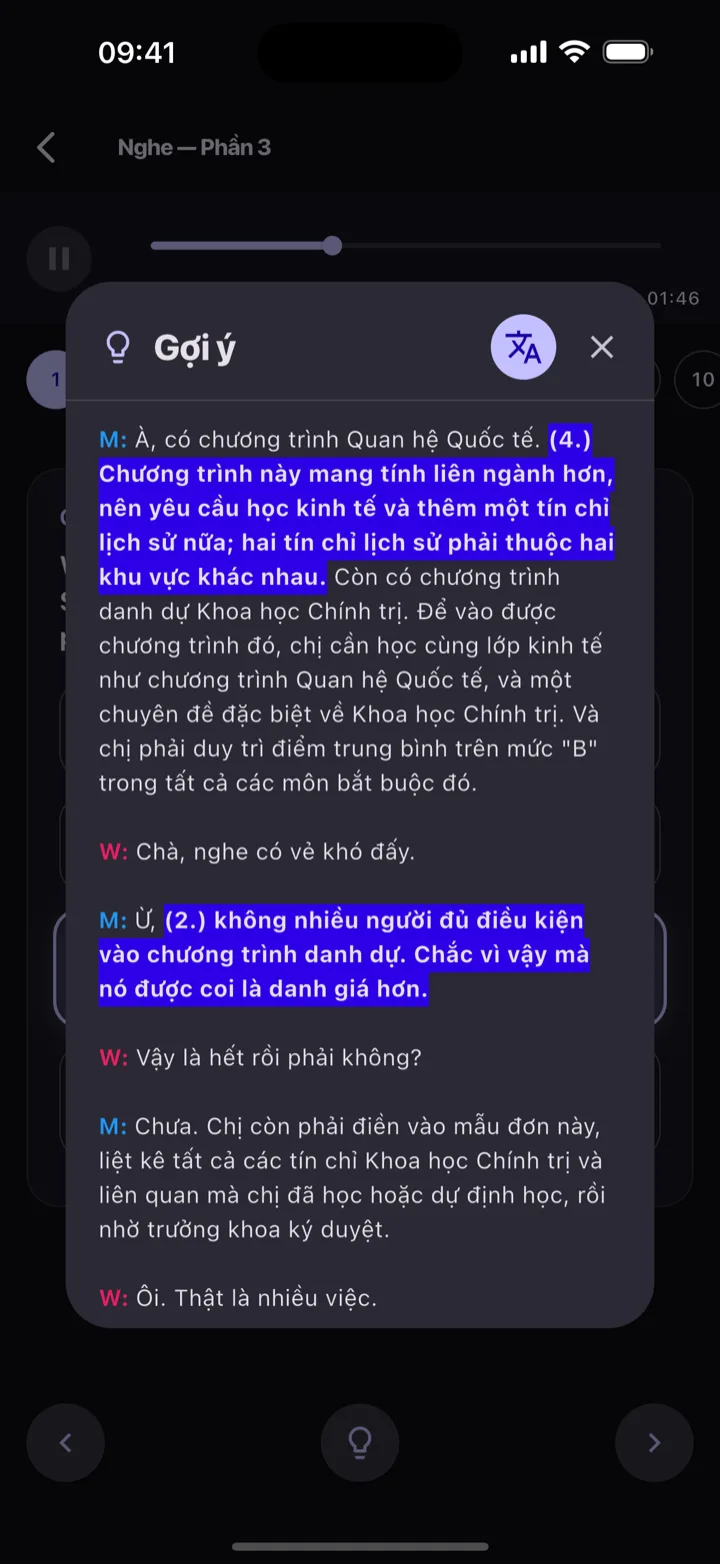 Gợi ý song ngữ
